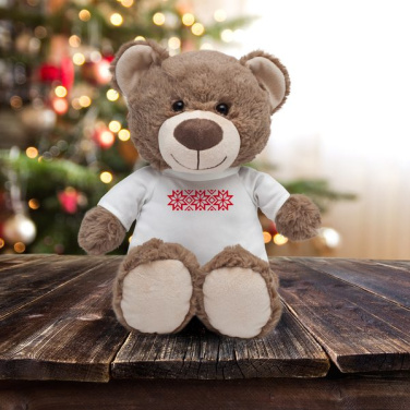 Großer Teddybär im Weihnachts-T-Shirt, braun, Produktbild (3)