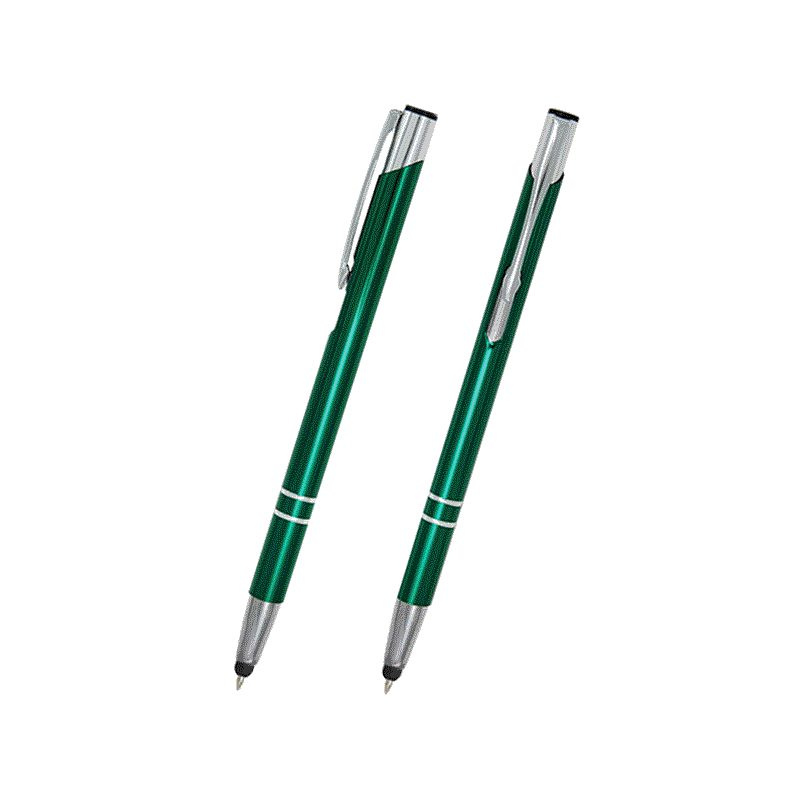 COSMO SLIM TOUCH Metallkugelschreiber mit Touchscreen-Spitze, grün, Produktbild
