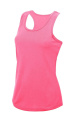 Just Cool Damen-Tanktop mit Racerback und sportlichem Schnitt, Elektrisches Pink