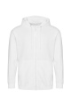 Just Hoods Kapuzenpullover mit Reißverschluss, Arktisches Weiß