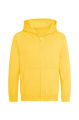 Just Hoods Kinder-Kapuzenpullover mit Reißverschluss, Sonnengelb