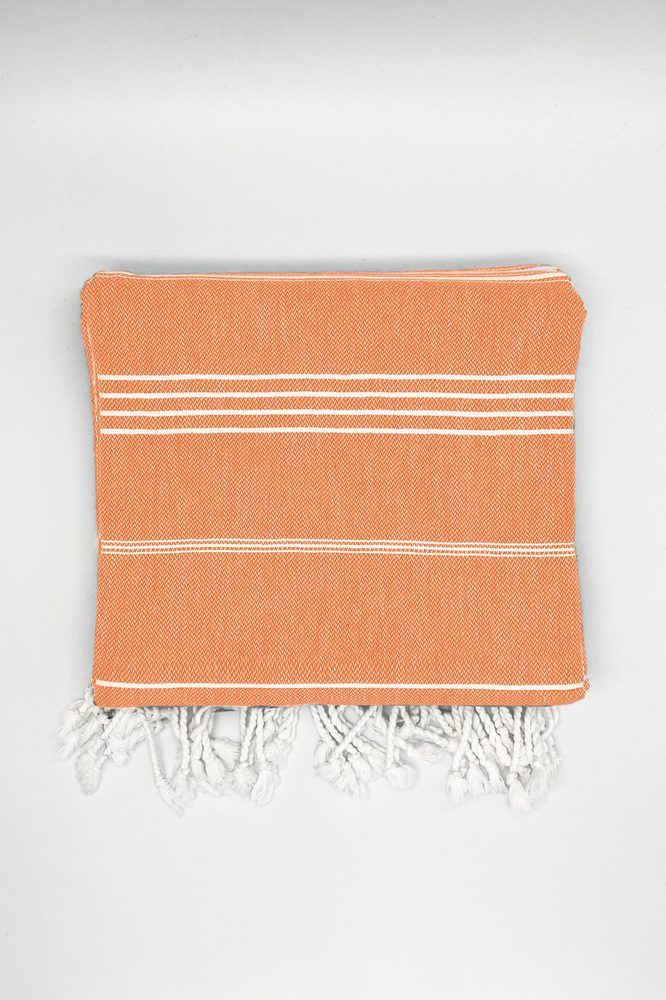 Hamamhandtuch der Polku-Kollektion, 90 x 180 cm, orange, Produktbild