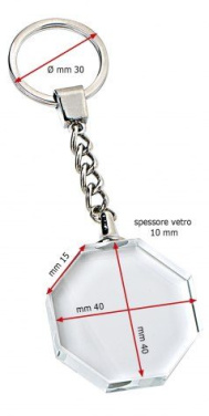 Schlüsselanhänger aus Kristall (ohne Schachtel) – 40 × 40 mm, Produktbild (2)