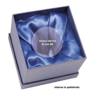 Blaue Satinschachtel, blau, 120 × 120 × 100 mm, Produktbild (2)