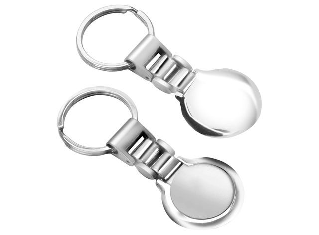 Runder Schlüsselanhänger mit Kettengliedern, Satin, Produktbild (1)