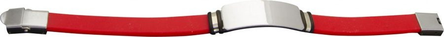 Stahl- und rotes Armband, Produktbild