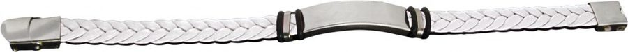Armband aus blauem und stahlfarbenem Garn, Produktbild