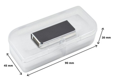 USB-Anschlussdose aus Aluminium, schwarz, 47 × 20 mm, Produktbild (3)