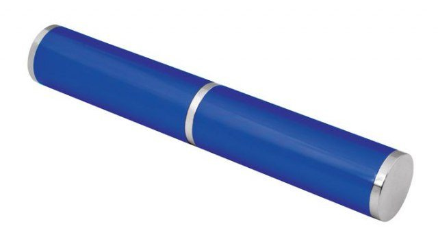 Box aus blauem Aluminium - Stift nicht enthalten., Produktbild (1)