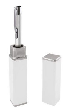 quadratische weiße Aluminiumbox – ohne Stift, Produktbild (2)