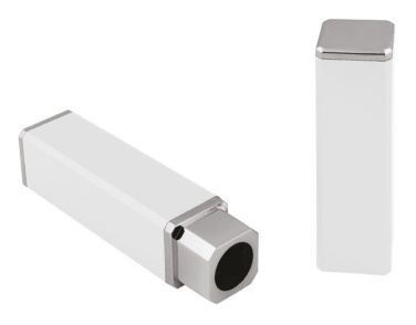 quadratische weiße Aluminiumbox – ohne Stift, Produktbild (3)