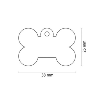 Anhänger aus Stahlknochen – 20 × 40 mm, Produktbild (2)
