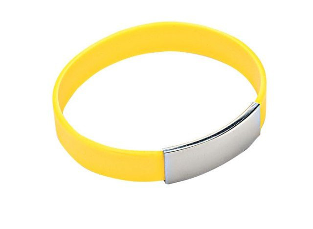 Armband für Herren aus gelbem Silikon, Produktbild