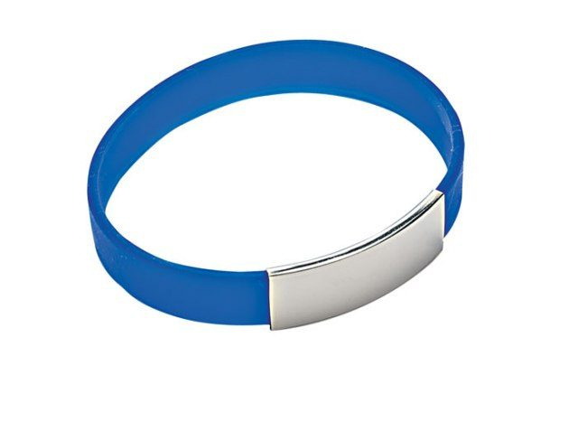 Armband für Herren, blau, Silikon, Produktbild