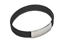 Armband für Herren aus schwarzem Silikon