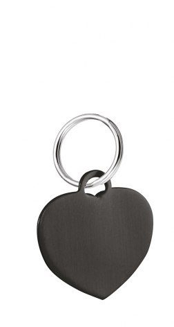 Anhänger in schwarzem Herzform – 25 × 22 mm, Produktbild (1)