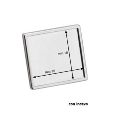 Quadratische Brosche 21 × 21 Vertiefung 18,2 × 18,2 mm