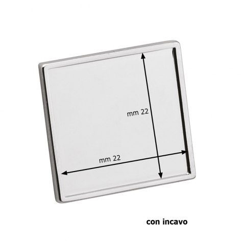 Quadratische Brosche, 25 × 25 mm, Vertiefung 22,2 × 22,2 mm, Produktbild (1)