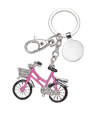 Schlüsselanhänger Fahrrad - rosa, ohne Box, Produktbild
