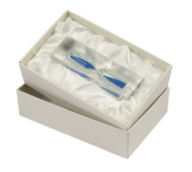 Sanduhr aus Plexiglas, blauer Sand – Höhe 8 cm, Produktbild (2)