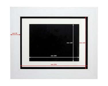 Weißer Rahmen für Auszeichnungsplakette 13 × 18 cm, Produktbild (2)