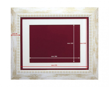 Gesims weiß/oro pro Targa 13 × 18 cm, Produktbild (2)