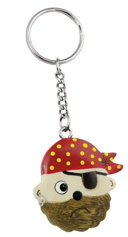 Schlüsselanhänger Mini – Pirat mit Bart, Produktbild