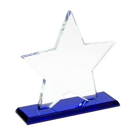 Blaues, transparentes Glas, 160 × 160 × 10 mm, Produktbild (1)