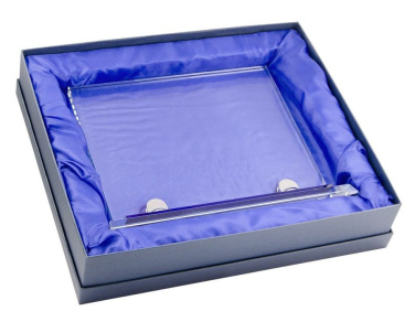 Glasplatte mit blauem Sockel, 180 × 150 mm, Produktbild (4)