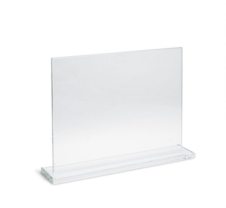 Pokal aus Glas, 160 × 120 × 6 mm; Sockel 180 × 45 × 8 mm, Produktbild (1)