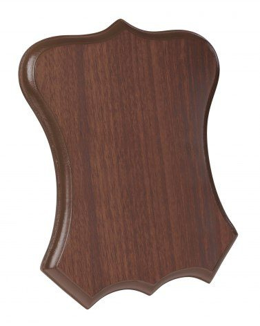 Auszeichnungsplakette aus MDF mit Walnuss-Finish, 180 × 230 × 15 mm, Produktbild (1)