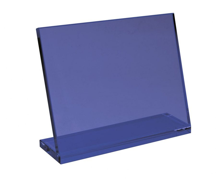 Blauer Glassockel, blaues Glas, 240 × 190 × 10 mm, Produktbild (1)
