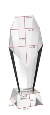 Auszeichnungstrophäe, Höhe 180 mm – Sockel 70 × 70 × 40, Produktbild (2)