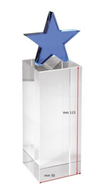 Auszeichnungstrophäe Stern & Parallelepiped H 180 mm, Produktbild (2)