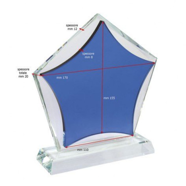 Glaspreistrophäe blauer Stern, Produktbild (4)