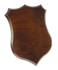 Auszeichnungsplakette aus MDF mit Walnuss-Finish, 190 × 260 × 15 mm