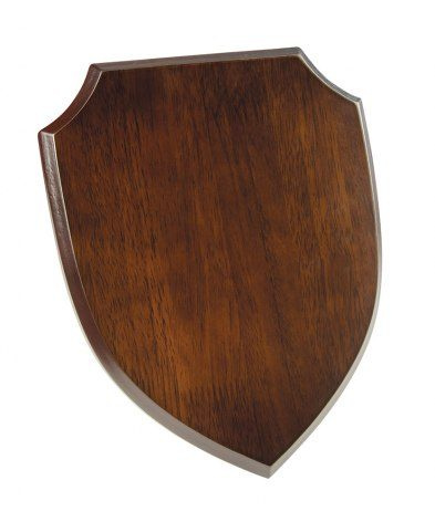 Auszeichnungsplakette aus MDF mit Walnuss-Finish, 200 × 250 × 15 mm, Produktbild (1)