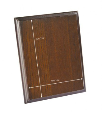 Auszeichnungsplakette aus MDF mit Walnuss-Finish, 230 × 180 × 15 mm, Produktbild (2)