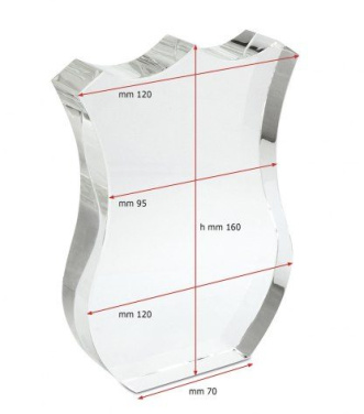 Auszeichnungstrophäe, Kristall K9, 160 × 120 × 30 mm, Produktbild (2)