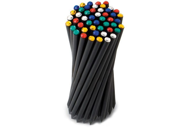 PVC-Etui mit kristallfarbenen Stiften, Produktbild (1)