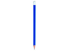 Großer Bleistift blau / Kappe weiß - Mindestbestellmenge 50 Stück