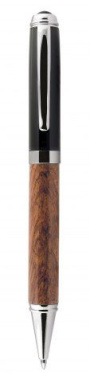 Kugelschreiber aus Holz und Metall, schwarz, Produktbild (3)