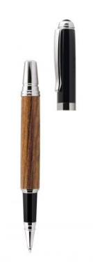 Kugelschreiber aus Holz und Metall, schwarz, Produktbild (4)