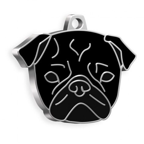 Hunde-Namensschild Carlino Schwarz, Produktbild (1)
