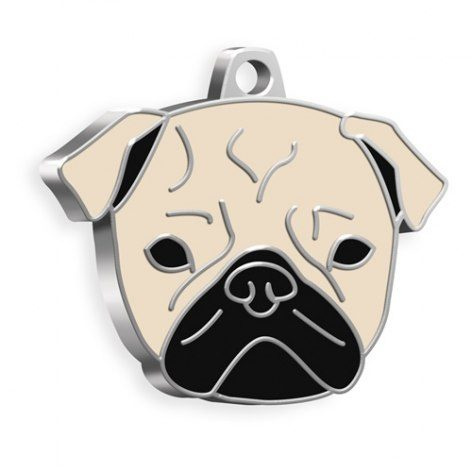 Hunde-Namensschild, cremefarben, Carlino, Produktbild (1)