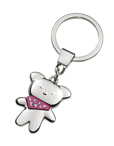 Schlüsselanhänger Bär rosa, ohne Schachtel, Produktbild
