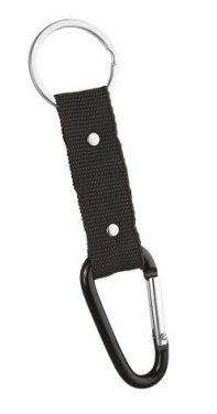 Karabiner-Schlüsselanhänger schwarz, Produktbild (3)