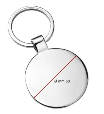 Runder Schlüsselanhänger, Durchmesser 50 mm, ohne Schachtel, Produktbild (2)