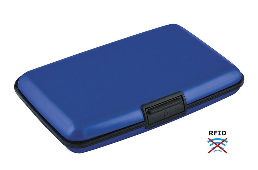Visitenkartenetui aus Aluminium, blau, Produktbild (1)