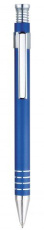 Kugelschreiber mit Aluminiumfederkopf, blau